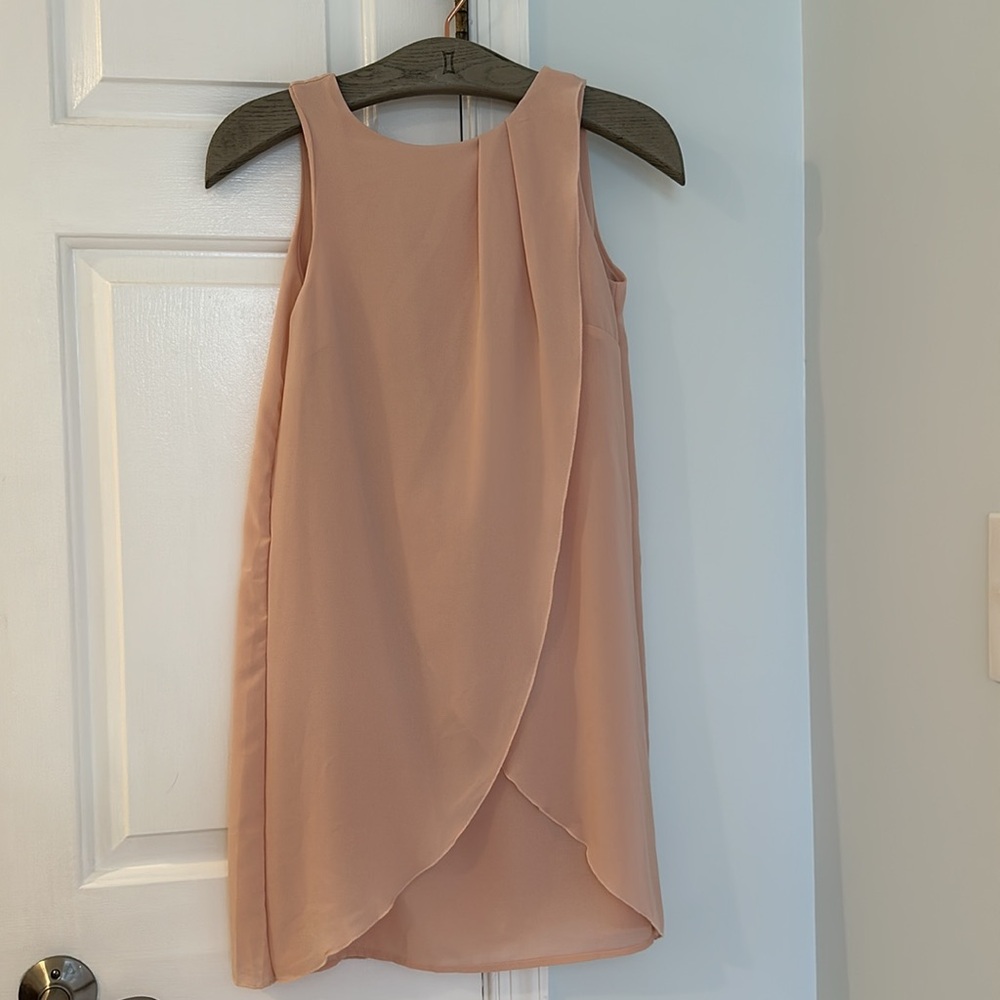 Two Ways Layers with  Bow Designed Midi Sleeveless Dress in Pink